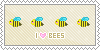i heart bees stamp